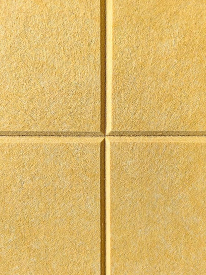 DECORITA Felt Wall Tiles | Large Cork Board Alternative | Aesthetic Felt Bulletin Board for Office, Home & Classroom | Large Cork Boards for Walls Pinboard (12-Pack) | Mustard