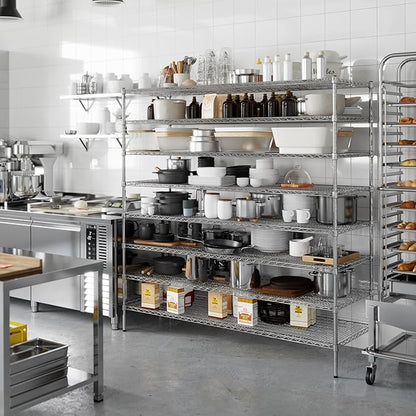 Regal Altair 24" Deep x 72" Wide x 74" Height Wire Shelving Kit | 8-Tier | NSF Commercial Storage Rack Unit