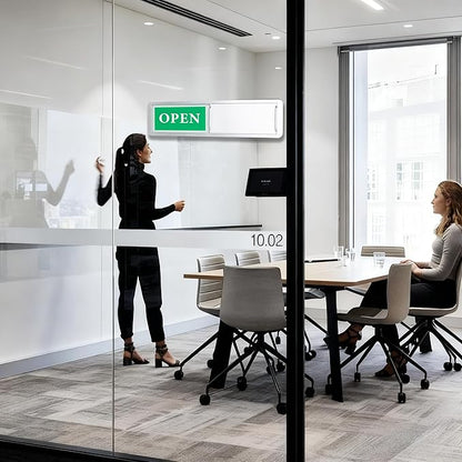 Open Closed Sign Sliding Door Indicator, Open Closed Signs for Business, Office, Restroom, Salon, Storefront, Home Office, Window, Restaurants