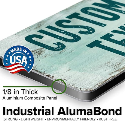 Custom Sign, Custom Street Sign, 11 Font Colors, 13 Font Styles, 4 Hole Options, 22 Sizes, 6x12 Inches, Rust Free DiBound, Fade Resistant, Made in USA by My Sign Center (Shabby Chic)