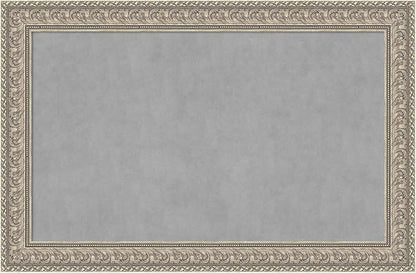Amanti Art Silver Framed Magnetic Board 31x47 Large Vision Board for use with Magnets, 100% Metal Sheet to Display Items as Office Decor or for Home Organization in mudroom, Kitchen or Kids Room