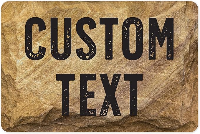 Custom Sign, Custom Street Sign, 11 Font Colors, 13 Font Styles, 4 Hole Options, 22 Sizes, 12x18 Inches, Rust Free DiBound, Fade Resistant, Made in USA by My Sign Center (Stone)