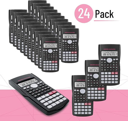 Mr. Pen- Scientific Calculators Bulk, 24 Pack, 2 Line, 240 Functions, 12 Digit Math Calculator Scientific with Protective Hardcover
