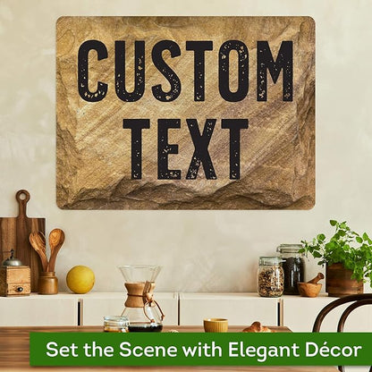 Custom Sign, Custom Street Sign, 11 Font Colors, 13 Font Styles, 4 Hole Options, 22 Sizes, 18x24 Inches, Rust Free DiBound, Fade Resistant, Made in USA by My Sign Center (Stone)