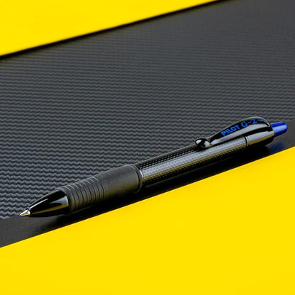 Pilot G2 Edge Blue Pens, Premium Gel Roller Pens, Sensory Writing Experience, 12ct box, Fine Point 0.7 mm