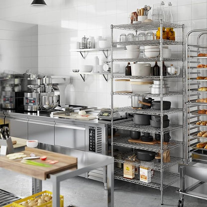 Regal Altair 24" Deep x 30" Wide x 86" Height Wire Shelving Kit | 10-Tier | NSF Commercial Storage Rack Unit