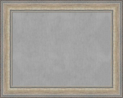Amanti Art Silver Framed Magnetic Board 23x29 Medium Vision Board for use with Magnets, 100% Metal Sheet to Display Items as Office Decor or for Home Organization in mudroom, Kitchen or Kids Room