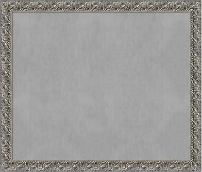 Amanti Art Silver Framed Magnetic Board 46x54 Oversize Vision Board for use with Magnets, 100% Metal Sheet to Display Items as Office Decor or for Home Organization in mudroom, Kitchen or Kids Room