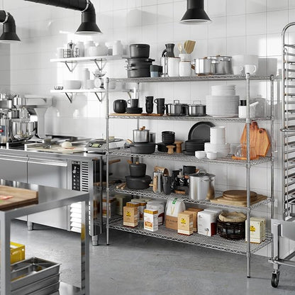 Regal Altair 21" Deep x 60" Wide x 64" Height Wire Shelving Kit | 5-Tier | NSF Commercial Storage Rack Unit