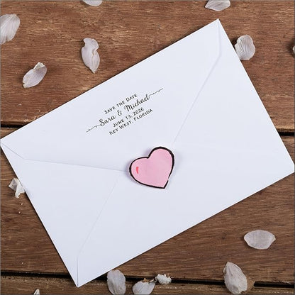 PrettySweetParty Self Inking Return Address Stamp - Custom 4 Line Personalized Address Stamp for Envelopes, Wedding Invitations, Business, Mailing Labels (Williams Curly Tails)