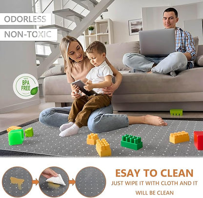 Office Chair Mat for Carpets - 45” x 53” Clear Carpet Chair Mats for Low Pile Carpeted Floors Home Office, Studded Floor Mat for Office Chair on Carpet