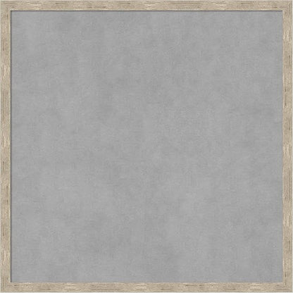 Amanti Art Silver Framed Magnetic Board 21x21 Medium Vision Board for use with Magnets, 100% Metal Sheet to Display Items as Office Decor or for Home Organization in mudroom, Kitchen or Kids Room