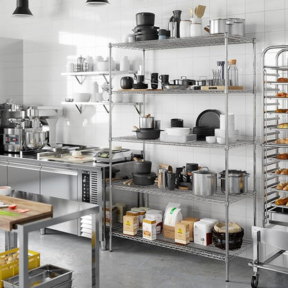 Regal Altair 24" Deep x 54" Wide x 86" Height Wire Shelving Kit | 5-Tier | NSF Commercial Storage Rack Unit
