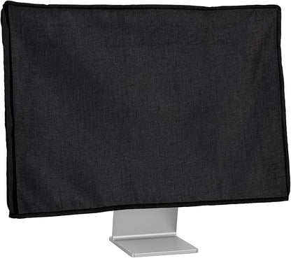 kwmobile Dust Cover for 27-28" Monitor - Linen Monitor Display Protector - Protect Your Computer Screen - Black
