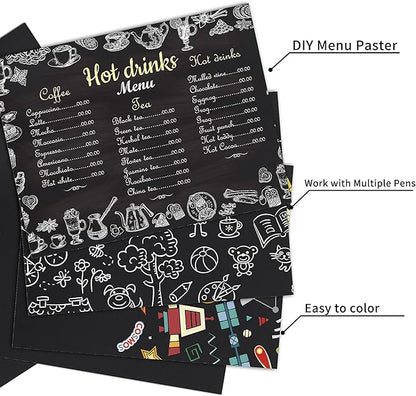 Black Cardstock - 8.5'' x 11'' 92lb Cover Card Stock Heavyweight Paper Perfect for Scrapbooking, Crafts, Business Cards 25 Sheets 250g UAP13BK