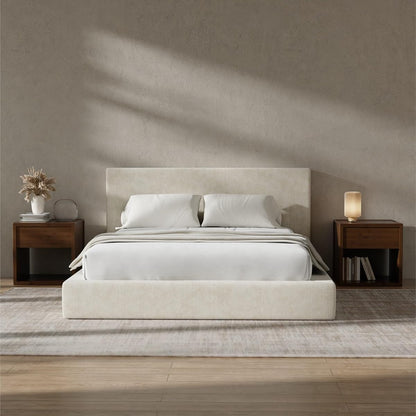 AirFrame Queen Upholstered Bed Frame with Plush Padded Headboard