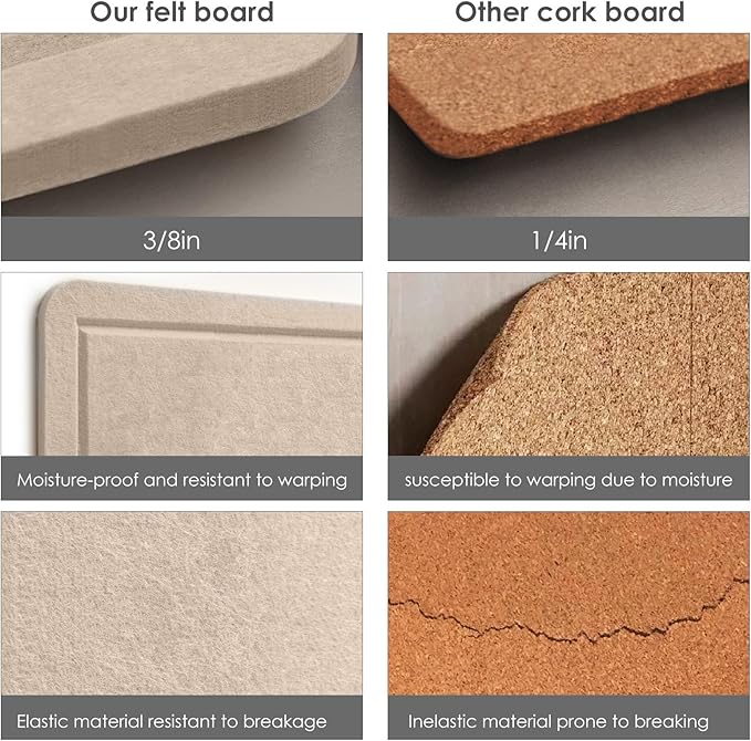 Large Bulletin Board - 72 x 48 Inches, Decorative Felt Pin Board for Wall - 6' x 4' Foldable Photo Display Board with Self-Adhesive Tape, Includes 20 Push Pins - Beige Brown