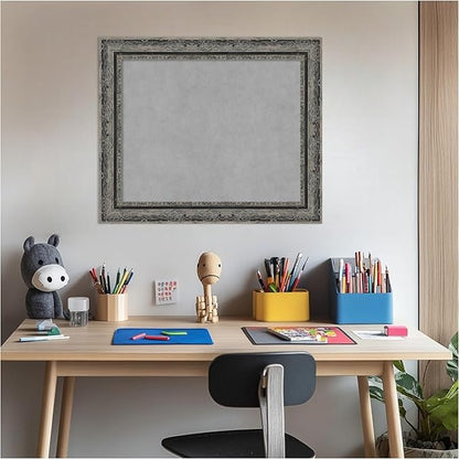 Amanti Art Black Framed Magnetic Board 20x24 Small Vision Board for use with Magnets, 100% Metal Sheet to Display Items as Office Decor or for Home Organization in mudroom, Kitchen or Kids Room