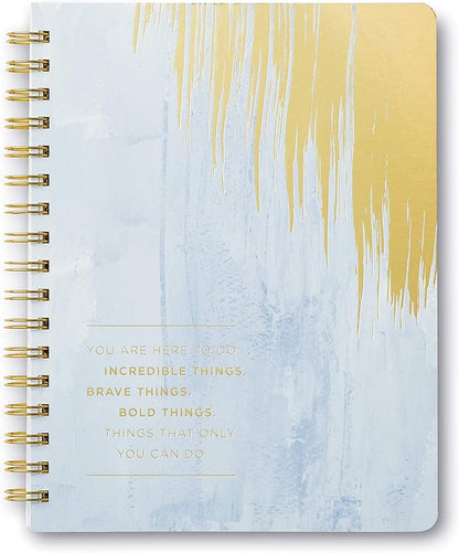 Compendium Spiral Notebook - You are here to do incredible things… — A Designer Spiral Notebook with 192 Lined Pages, College Ruled, 7.0”W x 9.25”H