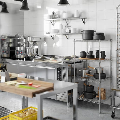 Regal Altair 21" Deep x 24" Wide x 54" Height Wire Shelving Kit | 4-Tier | NSF Commercial Storage Rack Unit