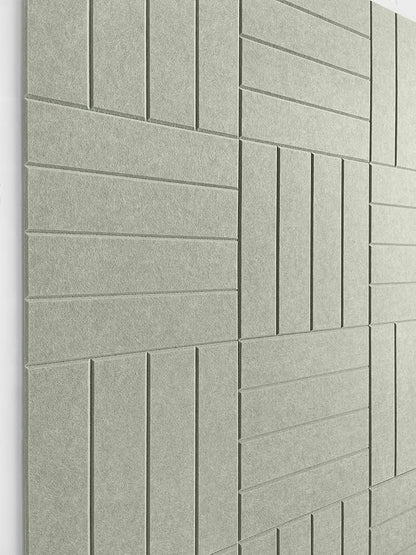 DECORITA Felt Bulletin Board Tiles | Modern Cork Board Alternative | Large Cork Boards for Walls | Aesthetic Felt Wall Panels for Office & Home Decor | Pinboard & Photo Board (12-Pack) | Sage