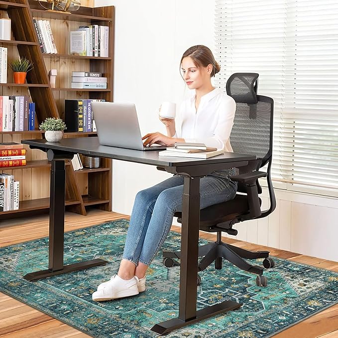 Anidaroel 36"x48" Chair Mat for Hardwood Floor/Tile Floor, Desk Chair Mats for Hard Floors, Under Desk Rug Protector for Rolling Chair, Computer Gaming Chair Mat, Low Pile Carpet Floor Mat