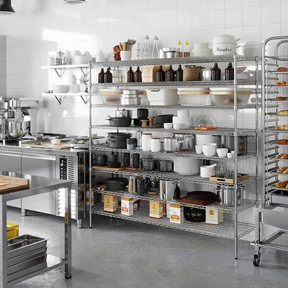 Regal Altair 21" Deep x 72" Wide x 74" Height Wire Shelving Kit | 8-Tier | NSF Commercial Storage Rack Unit