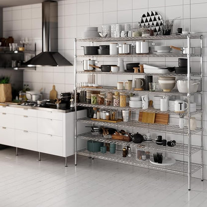 Regal Altair 18" Deep x 72" Wide x 74" Height Wire Shelving Kit | 8-Tier | NSF Commercial Storage Rack Unit
