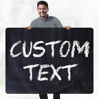 Custom Sign, Custom Street Sign, 11 Font Colors, 13 Font Styles, 4 Hole Options, 22 Sizes, 36x48 Inches, Rust Free DiBound, Fade Resistant, Made in USA by My Sign Center (Chalkboard Black)