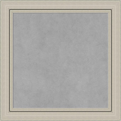 Amanti Art Silver Framed Magnetic Board 20x20 Small Vision Board for use with Magnets, 100% Metal Sheet to Display Items as Office Decor or for Home Organization in mudroom, Kitchen or Kids Room