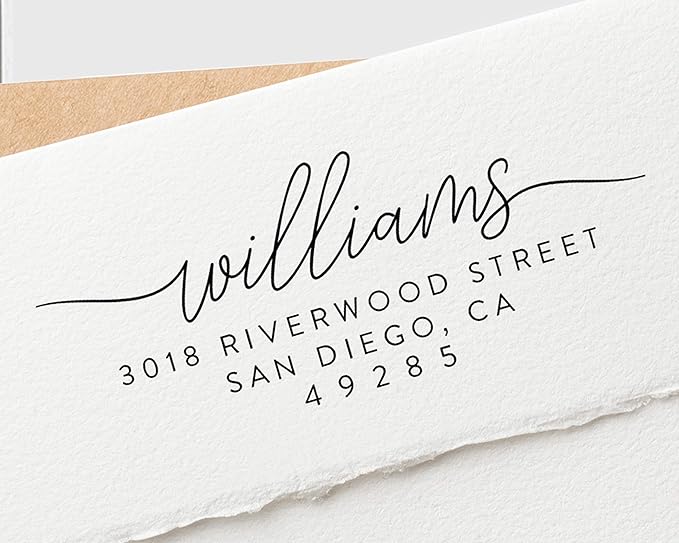 Stamp by Me | Custom Return Address Stamp - Up to 3 Designs to Choose | Personalized Self-Inking Stamp | Personalise Address Marker | Marks for Mailing | Custom Marker Self Ink