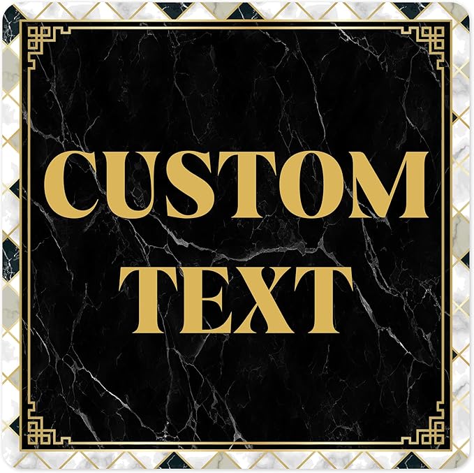Custom Sign, Custom Street Sign, 11 Font Colors, 13 Font Styles, 4 Hole Options, 22 Sizes, 36x36 Inches, Rust Free DiBound, Fade Resistant, Made in USA by My Sign Center (Marble Tile)