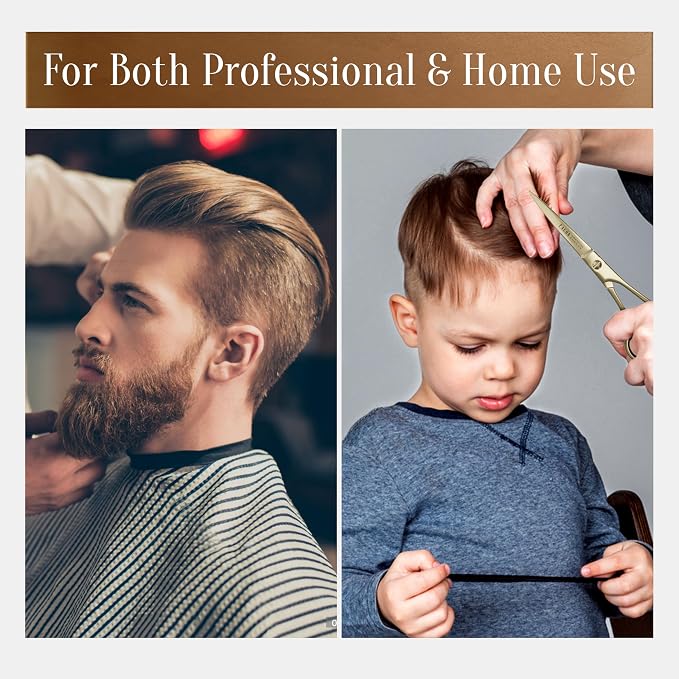 Facón Hair Cutting Scissors - Professional Hair Scissors 6.5 Inch Razor Edge Barber Shears Salon Hair Cutting Shears - Japanese Stainless Steel - Precision Cutting Premium Shears for Men, Women & Kids