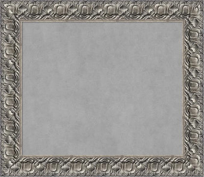 Amanti Art Silver Framed Magnetic Board 26x30 Medium Vision Board for use with Magnets, 100% Metal Sheet to Display Items as Office Decor or for Home Organization in mudroom, Kitchen or Kids Room