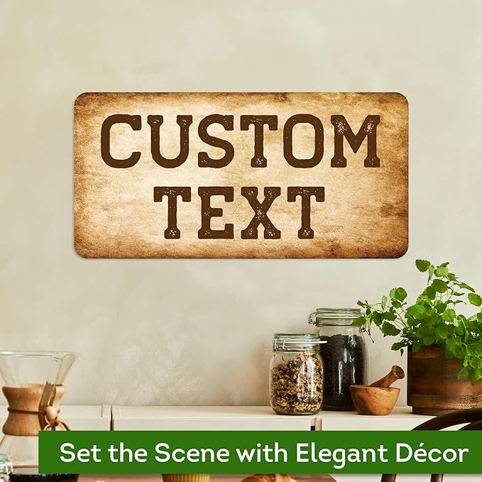 Custom Sign, Custom Street Sign, 11 Font Colors, 13 Font Styles, 4 Hole Options, 22 Sizes, 9x18 Inches, Rust Free DiBound, Fade Resistant, Made in USA by My Sign Center (Vintage)
