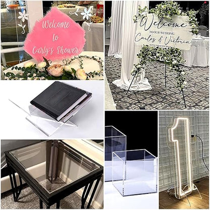 4 Pack 8x12 Inch Acrylic Sheet 1/8" Thick, Cast Acrylic Sheet, Clear Plexiglass Sheets, for Craft Projects, Display Cases, Signs, Photo Frame