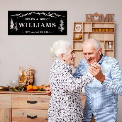 Wedding Gifts for Couples 2025, Personalized Wedding Gift, Custom Family Name Sign, Last Name Sign for Home, Established Signs, Housewarming Gift