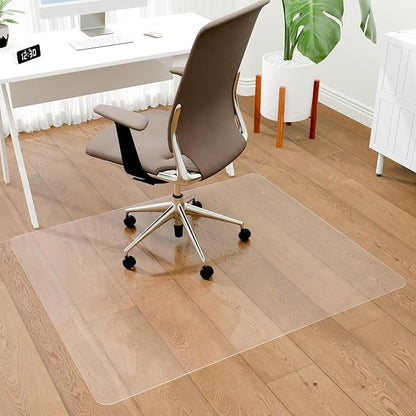100pointONE Office Chair Mat for Hardwood Floors, Easy Glide Computer Chair Mat, Clear Floor Protector for Chairs 45" x 53"