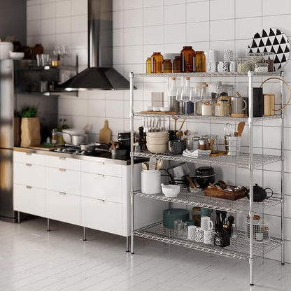 Regal Altair 24" Deep x 48" Wide x 64" Height Wire Shelving Kit | 5-Tier | NSF Commercial Storage Rack Unit