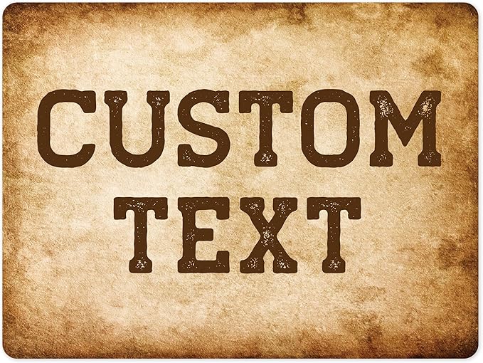 Custom Sign, Custom Street Sign, 11 Font Colors, 13 Font Styles, 4 Hole Options, 22 Sizes, 36x48 Inches, Rust Free DiBound, Fade Resistant, Made in USA by My Sign Center (Vintage)
