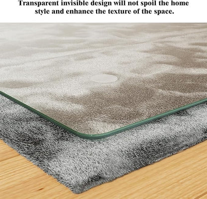 Koonmi Tempered Glass Chair Mat for Hardwood Floors & Carpets, 30" x 55“ Transparent Heavy Duty Office Floor Protector with Noise-Free Gliding Shatterproof for Home Office Desk