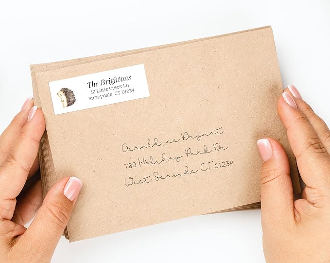 Personalized Return Address Labels - Watercolor Floral Classic Style - Over 30 Images to Choose from - Custom Self Adhesive Stickers for Envelopes (60-960 Labels)