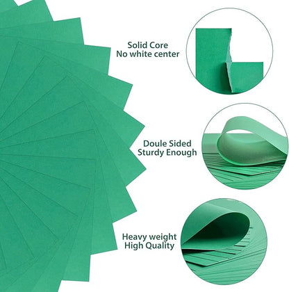 25 Sheets Christmas Green Cardstock - 8.5'' x 11'' 92lb Double-sided Cover Card Stock 250gsm Heavyweight Paper for Art Crafts Business Cards Party Décor UAP13GR