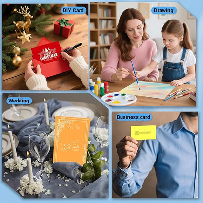 Cardstock 8.5 x 11, 5 Colors Colored Printer Paper 75 lb/200 gsm, 40 Sheets Colored Card Stock, Assorted Colors Construction Paper for Invitations, Diy Cards, Business Cards, Drawing etc