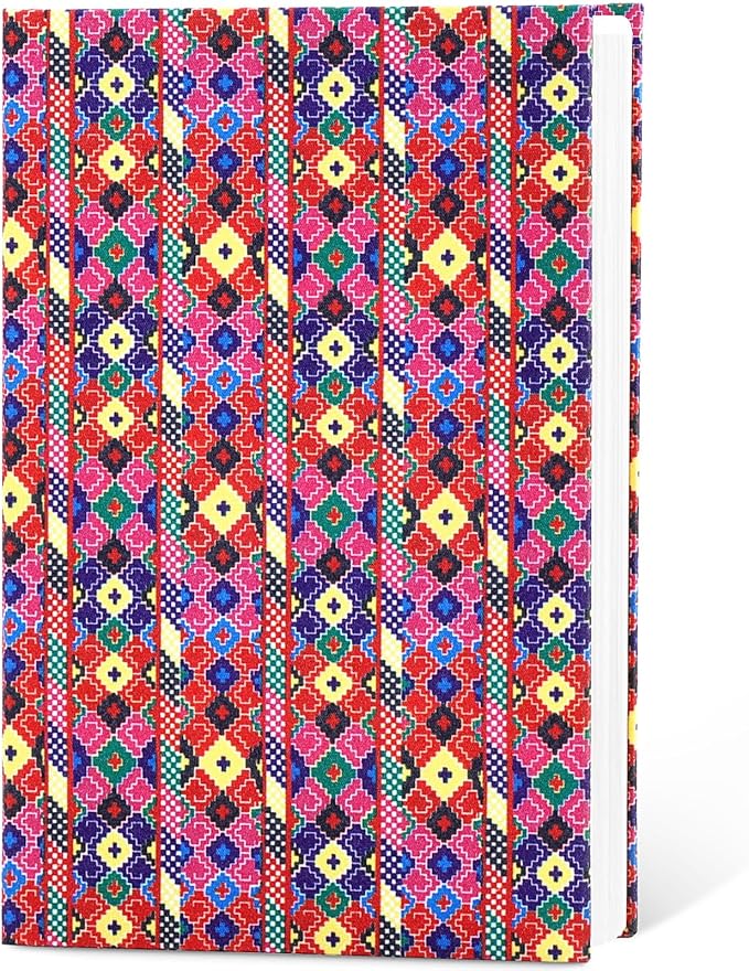 Journal Notebook, Fabric Vintage Journal Hard Cover Lined Notebook,192 Pages A5 College Ruled Notebook for Work & Note Taking,Perfect for Office School Home Supplies （Add Energy）