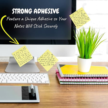 Mr. Pen- Sticky Notes, 3"x3", 12 Pads, 720 Sheets, Pastel Yellow Colors | Sticky Notes Bulk, Self-Stick Note Pads, Perfect for Office, School, Home, Study & Organization