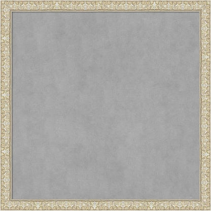 Amanti Art Silver Framed Magnetic Board 26x26 Medium Vision Board for use with Magnets, 100% Metal Sheet to Display Items as Office Decor or for Home Organization in mudroom, Kitchen or Kids Room