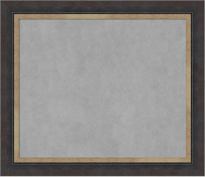 Amanti Art Black Framed Magnetic Board 25x29 Medium Vision Board for use with Magnets, 100% Metal Sheet to Display Items as Office Decor or for Home Organization in mudroom, Kitchen or Kids Room