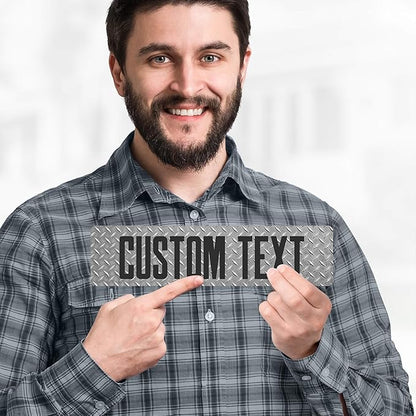 Custom Sign, Custom Street Sign, 11 Font Colors, 13 Font Styles, 4 Hole Options, 22 Sizes, 3x12 Inches, Christmas Gift, Rust Free DiBound, Fade Resistant, Made in USA by My Sign Center (Diamond Metal)