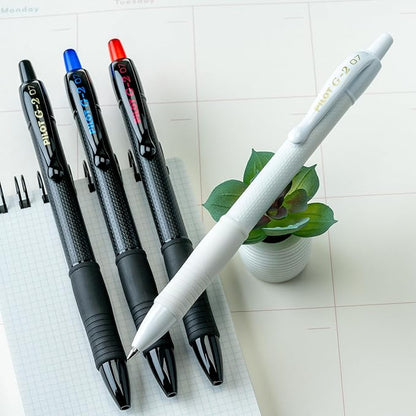 Pilot G2 Edge Black, Blue and Red, Premium Gel Roller Pens, Sensory Writing Experience, 8ct box, Fine Point 0.7 mm